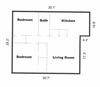 2 Bedrooms, 1 Bathroom