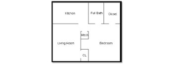 1 Bedroom, 1 Bathroom