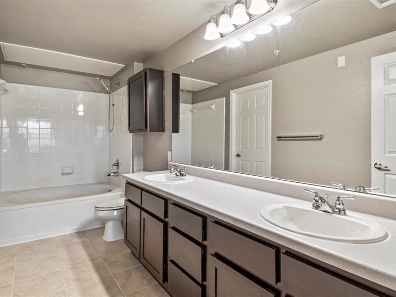 Bathroom at Creed Canyon Apartments in Sherman TX