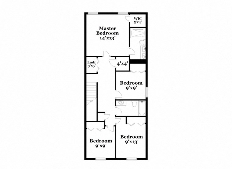 a floor plan of a house with a bedroom and a living room