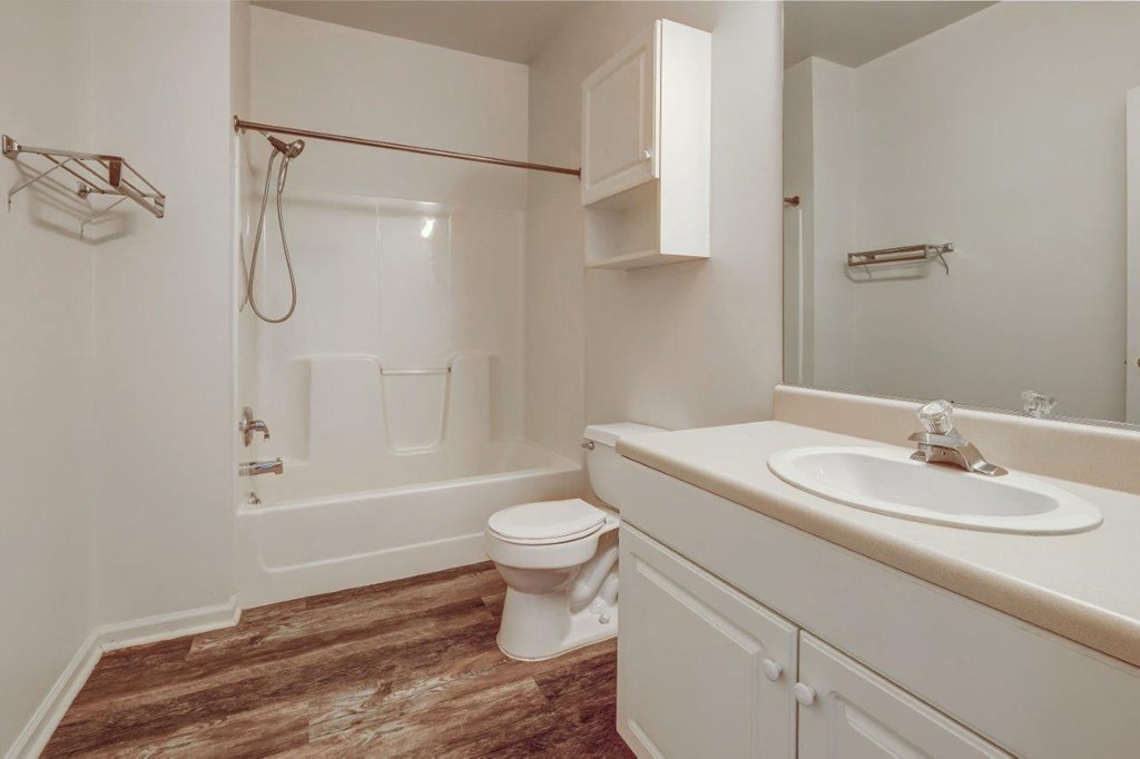 a bathroom with a sink toilet and a shower