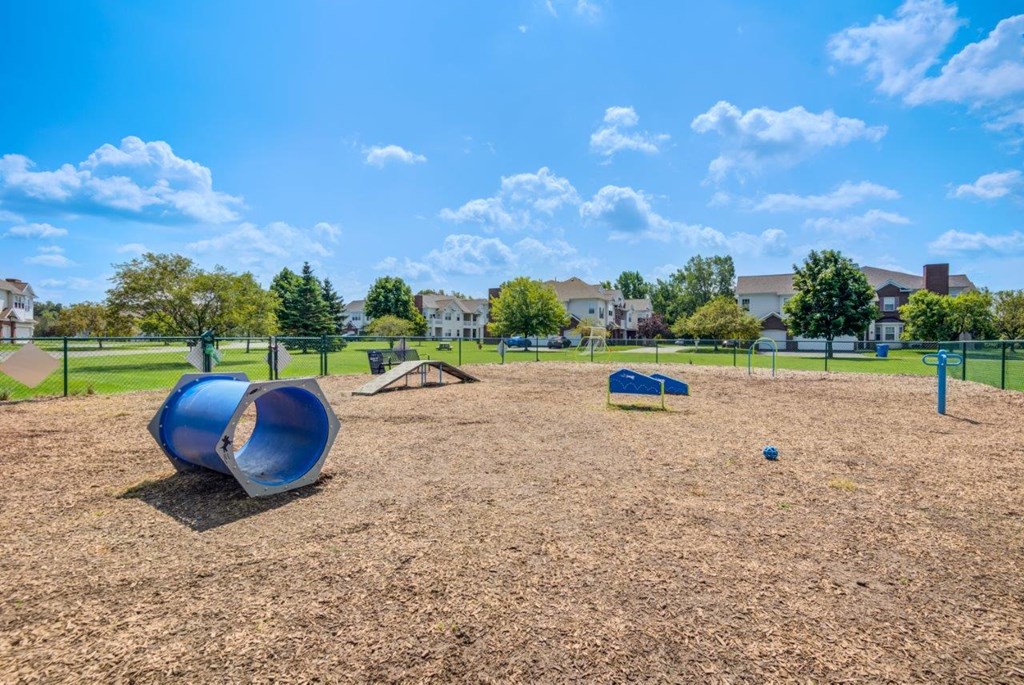 our park is centrally located to the community with a playground and agility course