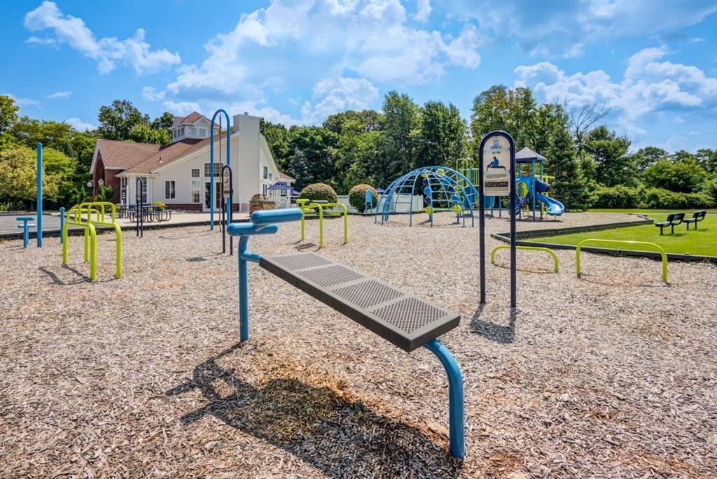 our park has many amenities including a playground and picnic tables