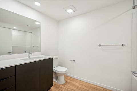 a bathroom with a toilet and a sink and a mirror