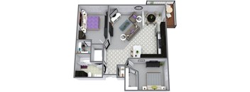2 Bed 1 Bath Corner