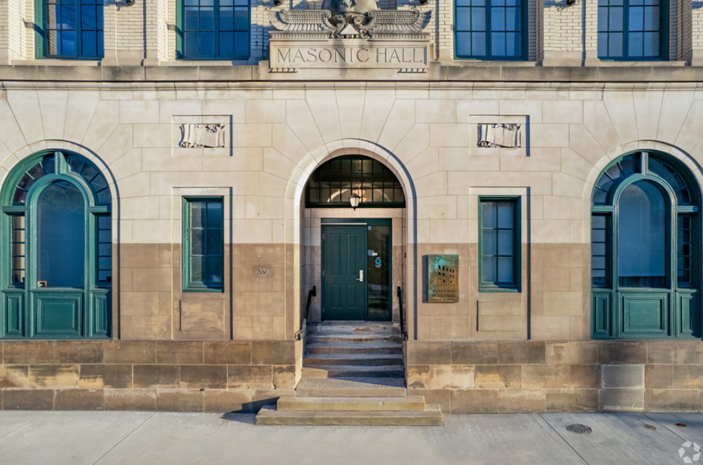 the facade of the courthouse