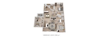Three Bedroom 2 Bath (Regency)