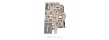 Two Bedroom 2 Bath (Villas of Victor)