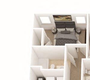 2 Bedroom, 2 Bath 1,000 sq. ft. (Phase Two)