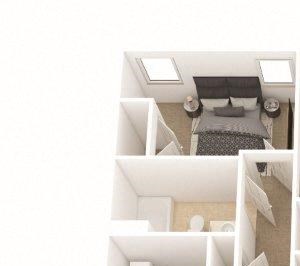 2 Bedroom, 2 Bath 1,000 sq. ft.
