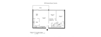 2 bedroom, 1.5 bathroom with a balcony