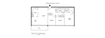 3 bedroom, 1.5 bathroom with a balcony