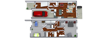 FURNISHED 3 Bedroom 2.5 Bath Townhome