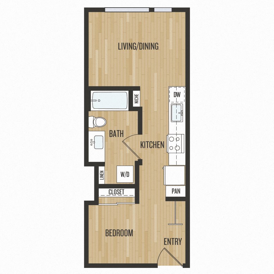 Aura Burnside Apartments A1 Floor Plan