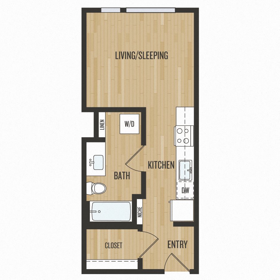 Aura Burnside Apartments A2 Floor Plan