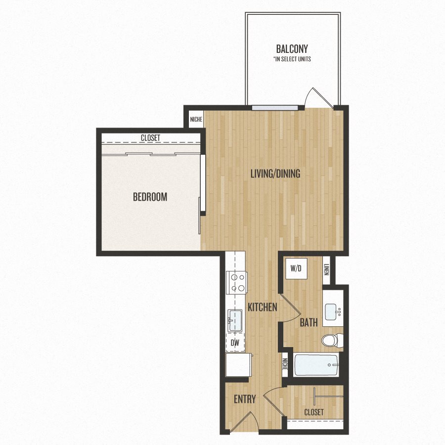 Aura Burnside Apartments B2 Floor Plan