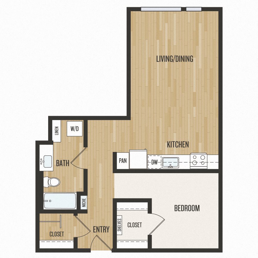 Aura Burnside Apartments B3 Floor Plan