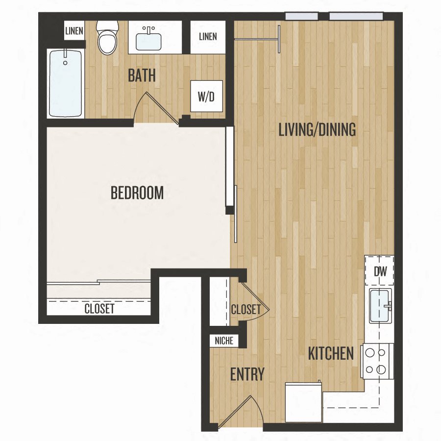 Aura Burnside Apartments B4 Floor Plan