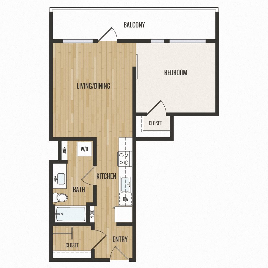 Aura Burnside Apartments C1 Floor Plan