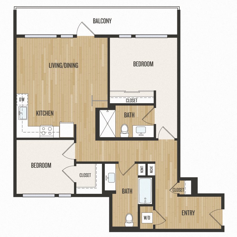 Aura Burnside Apartments D5 Floor Plan