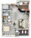CAMDEN Floor Plan 656 Square-Foot CAMDEN Floor Plan at Crestmont at Thornblade, South Carolina