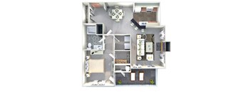 780 Square-Foot CAROLINA Floor Plan at Crestmont at Thornblade, South Carolina, 29615