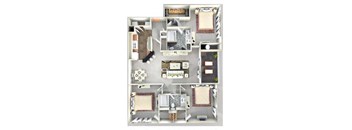 1385 Square-Foot COTILLION Floor Plan at Crestmont at Thornblade, Greenville, 29615