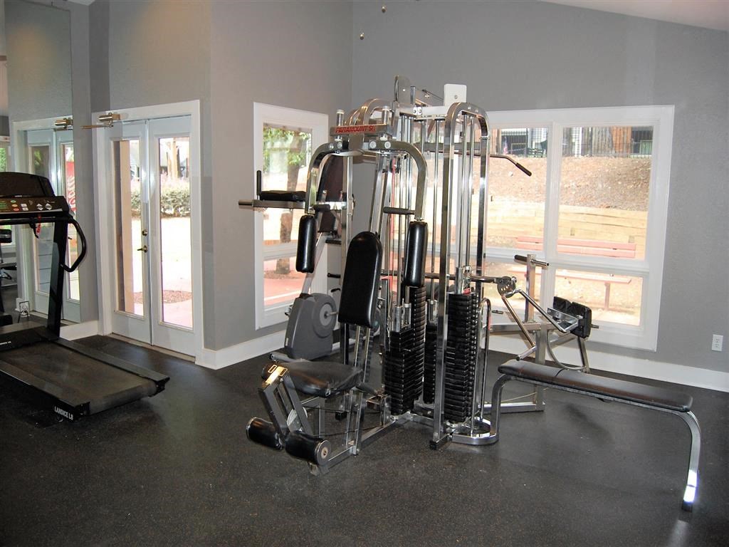 the gym in the home is equipped with cardio equipment