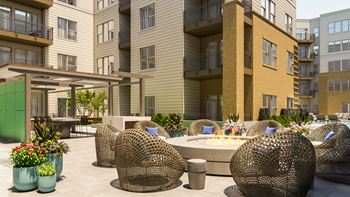 Extensive Fire-pit Area at Link Apartments® Montford, Charlotte, North Carolina