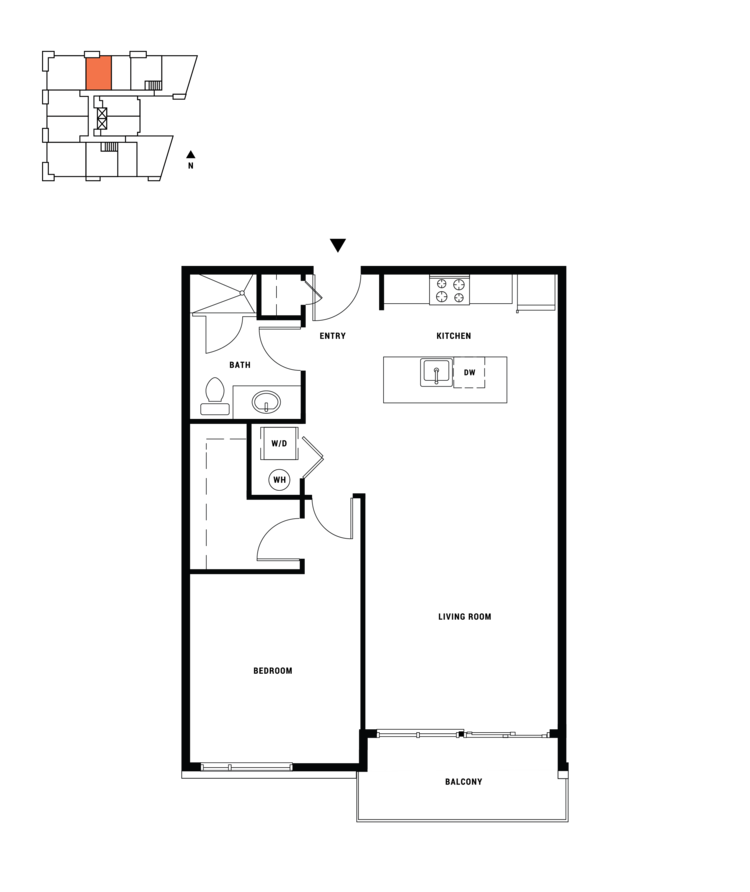 1 br, 1 ba, 720 sq. ft.