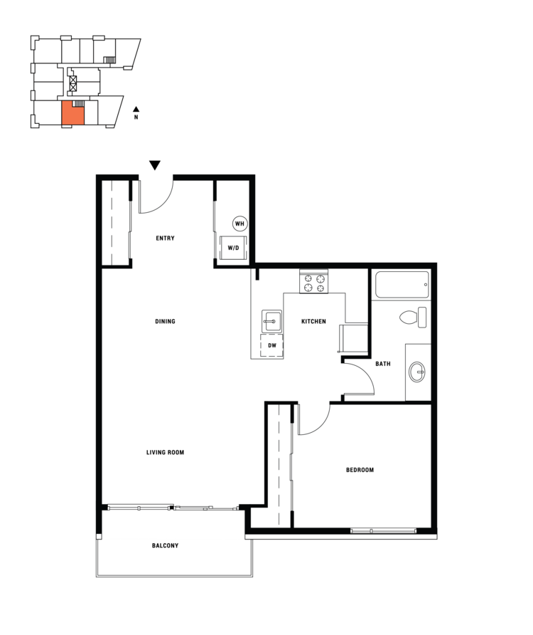 1 br, 1 ba, c, 740 sq. ft.