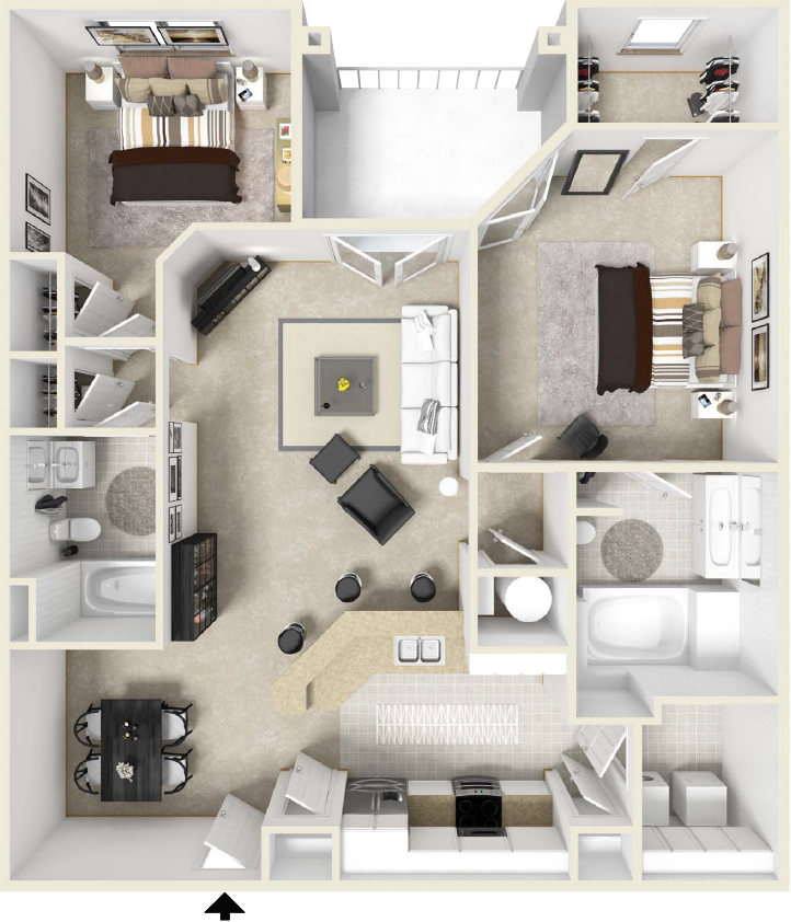 2 Bedroom 2 Bath