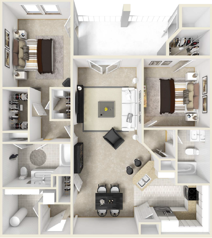 2 Bedroom 2 Bath