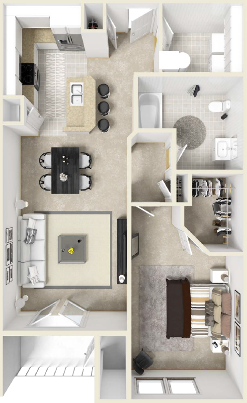 1 Bedroom 1 Bath