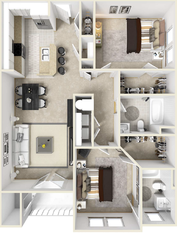 2 Bedroom 2 Bath