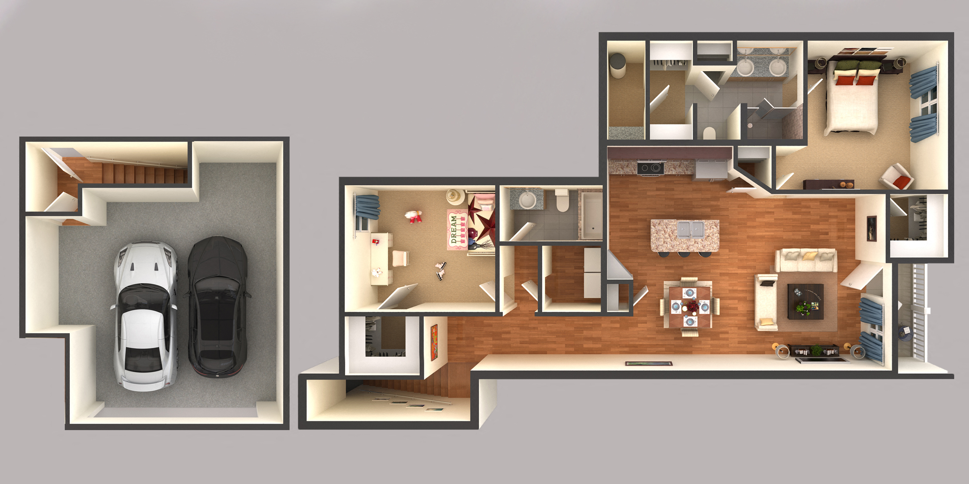 two bedroom floor plan