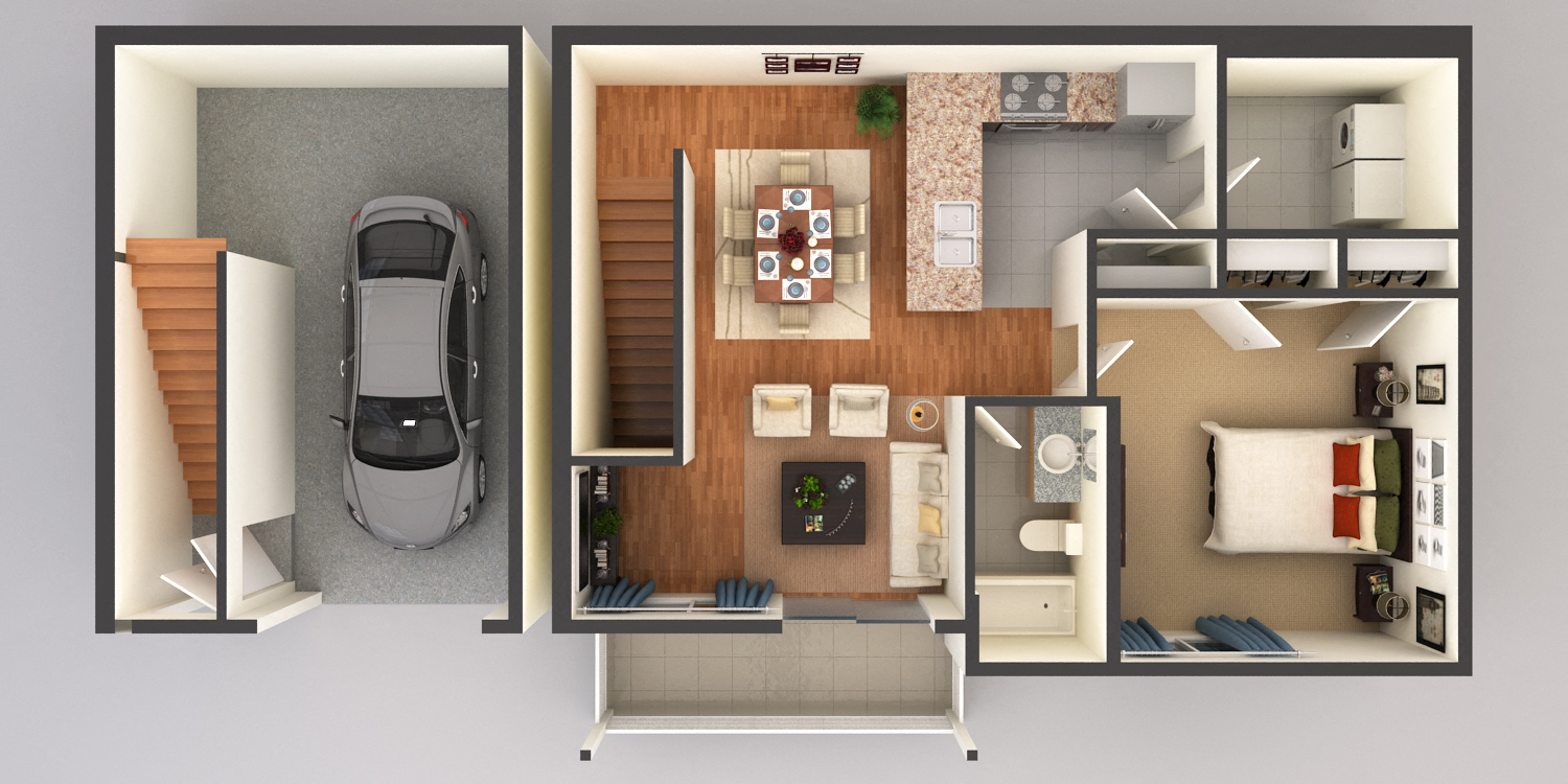 one bedroom one bathroom
