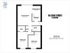 2 bedroom, 1 bathroom,North Side, end of the hallway