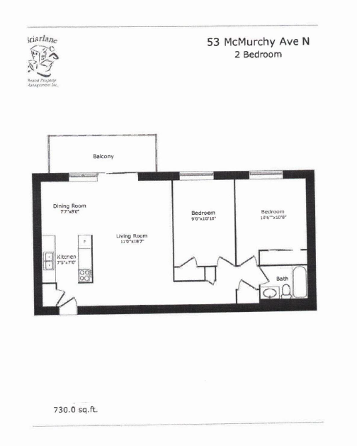 2 Bedroom 1 Bathroom