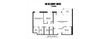 2 bedroom, 2 bath, with solarium