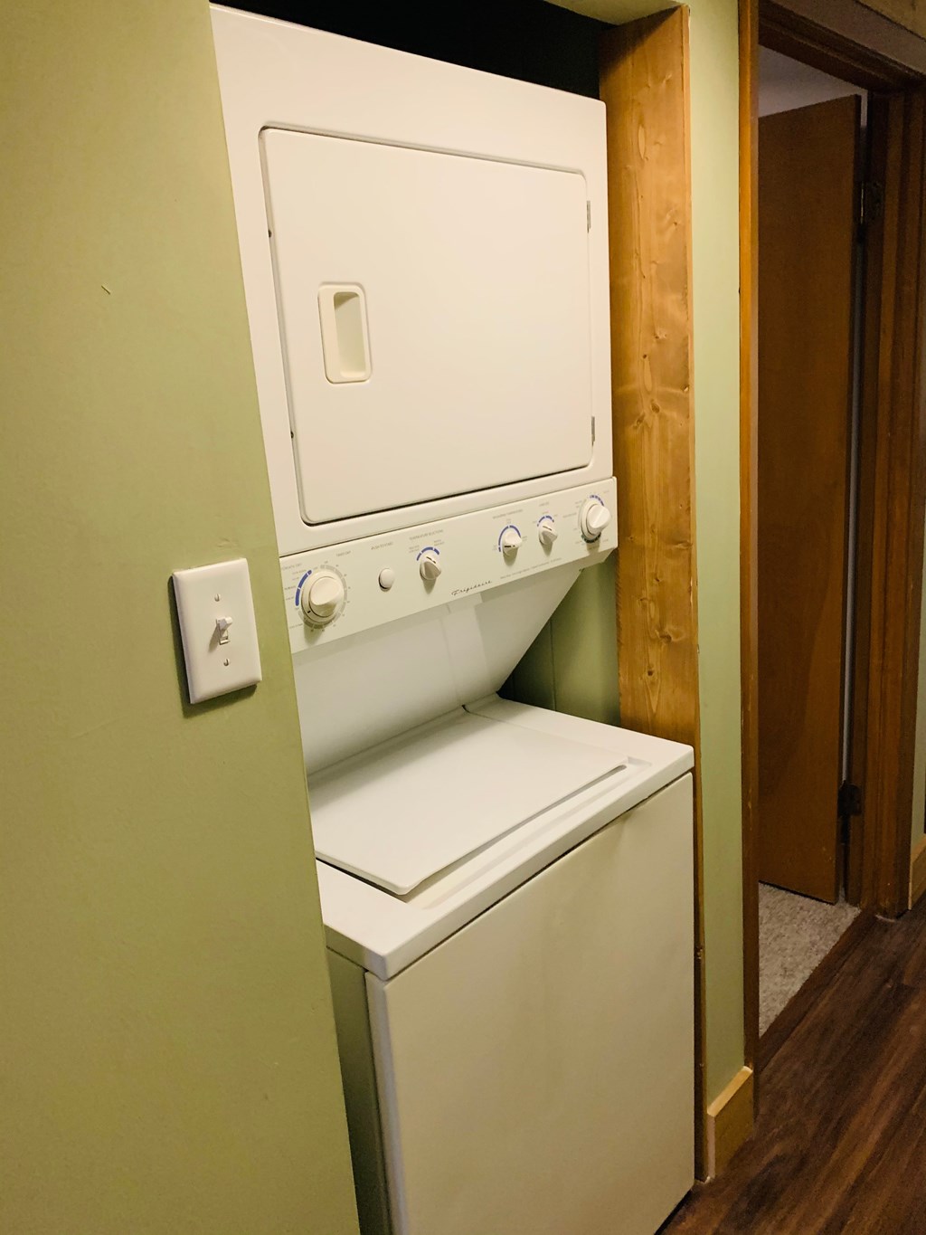 the washer and dryer in the laundry room