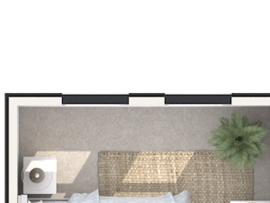 2 bedroom 1 bath architecture drawing of B1B floor plan