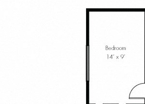 0 for the Small Two bedroom one bath floor plan.