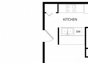 0 for the Two Bedroom / One Bath (A) floor plan.