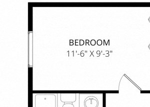 0 for the Two Bedroom / One Bath (B) floor plan.