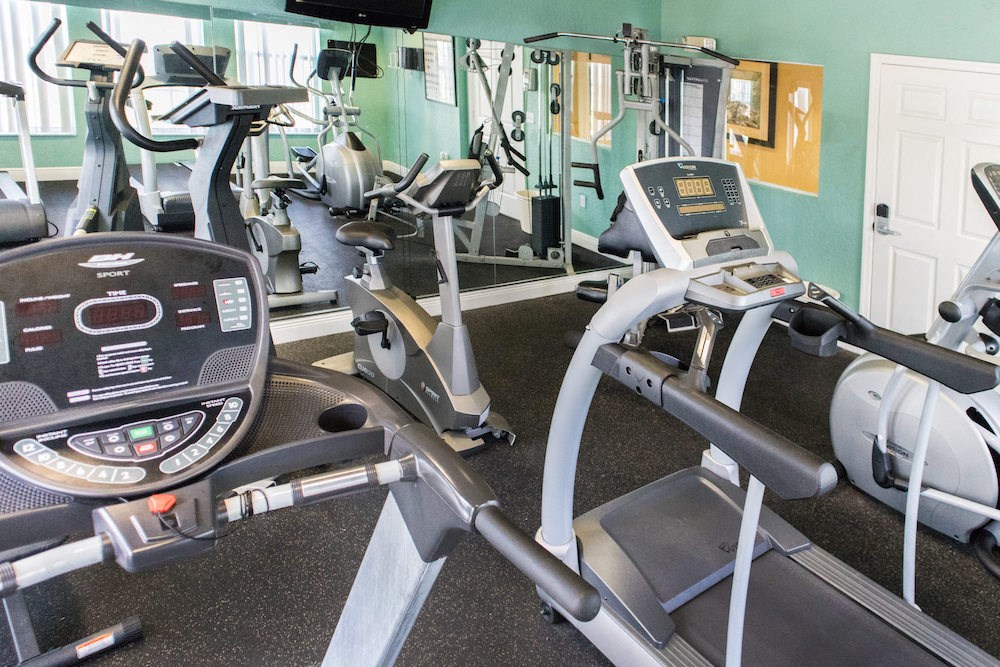 on-site fitness center at Crystal Lake Apartments for rent in Hollywood, FL