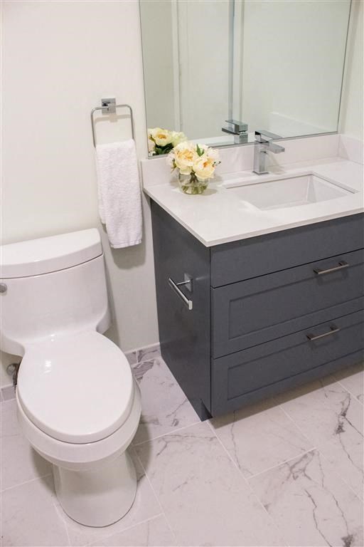 Renovated Bathrooms With Quartz Counters at Holmes Beverly, Beverly, MA, 01915