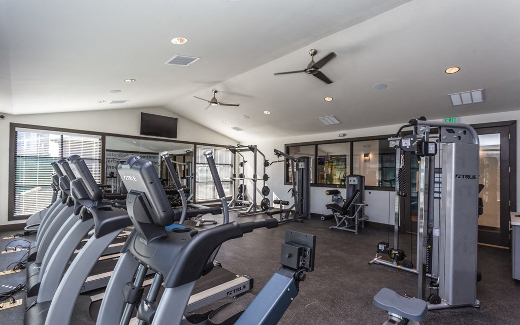 the gym at the preserve at green valley townhomes in green valley va