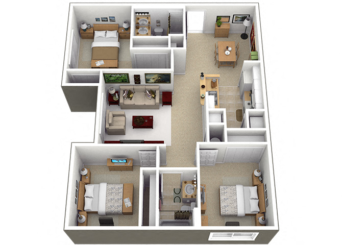 C1 Floorplan at Brenton at Abbey Park Apartments
