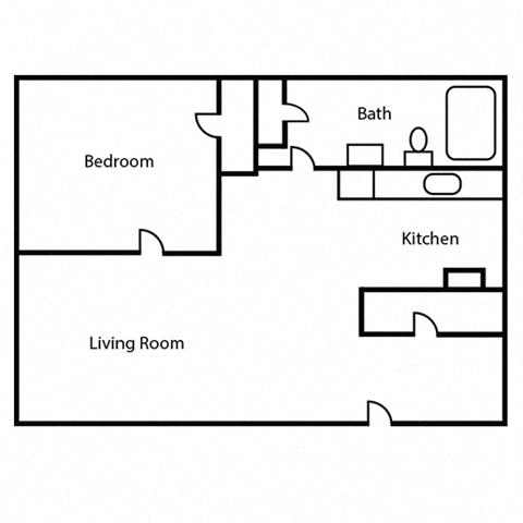 1 Bedroom 1 Bath 1A